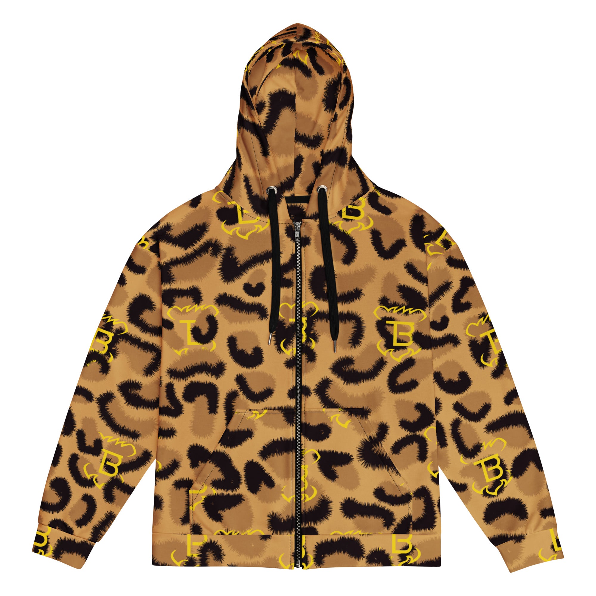 Leopard zip hoodie best sale